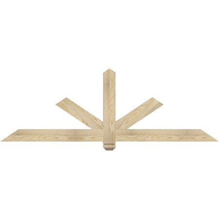 Ekena Millwork Kennewick Rough Sawn Timber Gable Bracket, Douglas Fir, 72"W x 24"H x 2"D x 4"F, 8/12 Pitch GBW072X24X0204KEN00RDF
